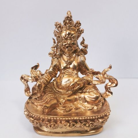 チベット仏教 黒財神 仏像 財運開運 密教仏具 真鍮製 7cm