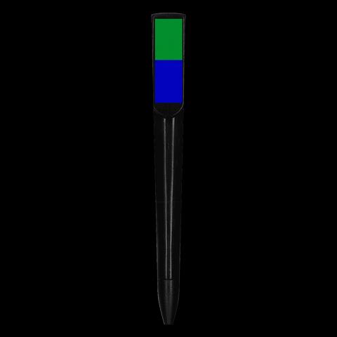 緑と青のボールペン