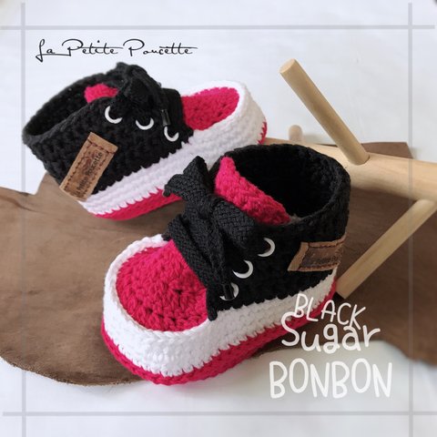 ✼【 BLACK Sugar BONBON 】✼ [BERRY🍓COKE] ✼ BABY SHOES /０歳からのベビーシューズ／ベビースニーカー