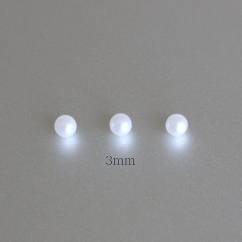 3mm 600個 穴なし パール 白 アクリルビーズ  素材 材料 パーツ