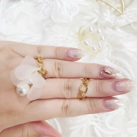 clear flower ring