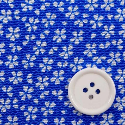 レーヨンちりめん　日本の伝統柄　桜　青色 　【ハンドメイドのための小さな布】　0643-65