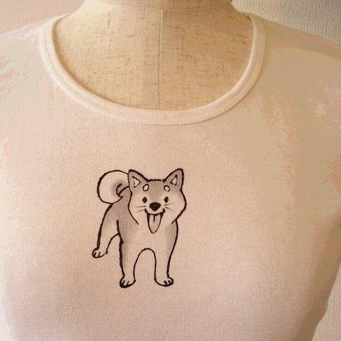 値下げ　手描き お茶目な柴犬Ｔシャツ