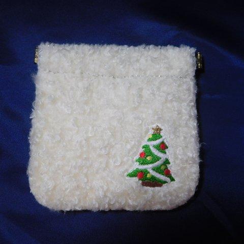 小さいポーチ【 ふわもこ❄クリスマス 】　アクセサリーや飴入れに