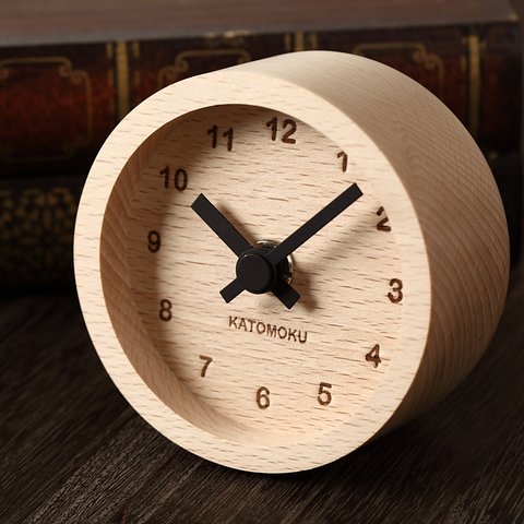 KATOMOKU muku mini square clock  km-26黒