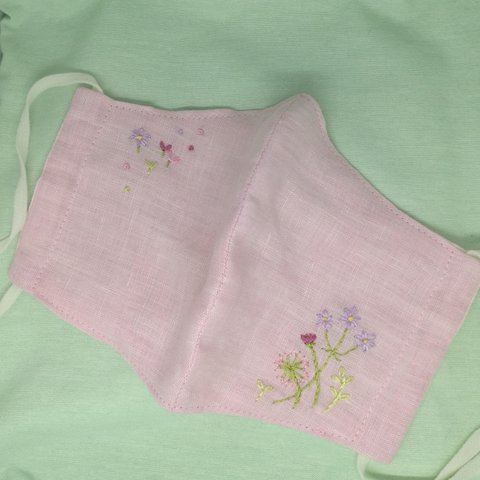 手刺繍マスク（大人サイズ）10