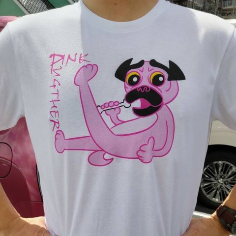 Tシャツ　男女兼用：PINK　PUGTHER