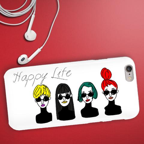 スマホケース・“HAPPY LIFE”