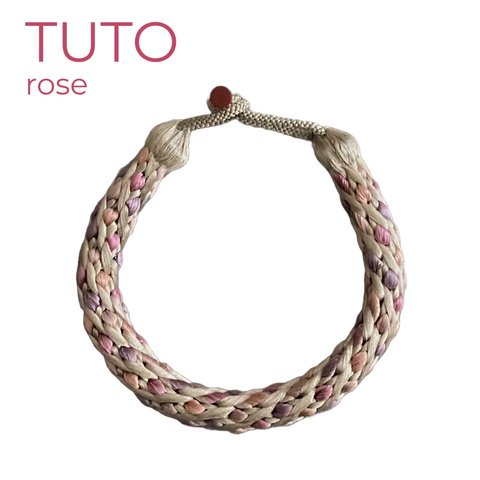 ＝受注制作=［籠目組］組紐のブレスレット『TUTO-rose-』