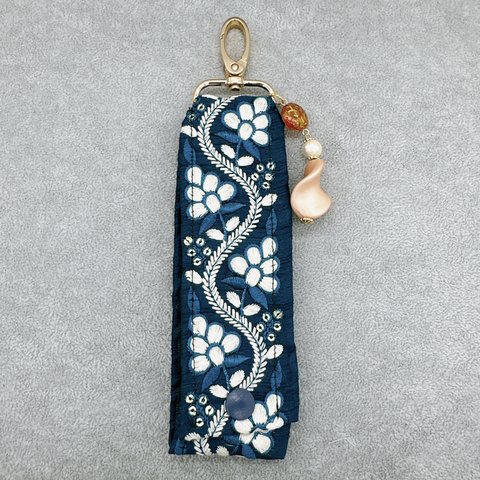 インド刺繍リボンのなんでもホルダー　ロング