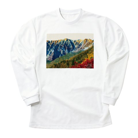 伯耆大山 Tシャツ 長袖Tシャツ ホワイト ドライ 吸水速乾 山 登山