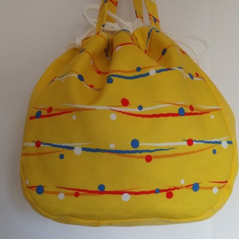 水風船巾着ショルダーバッグ　黄色