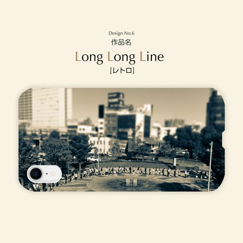 【送料無料】iPhoneスマホケース（クリア） - Long Long Line [レトロ] -