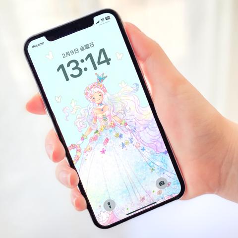 スマホ壁紙＆アイコンセット「小花のプリンセス」