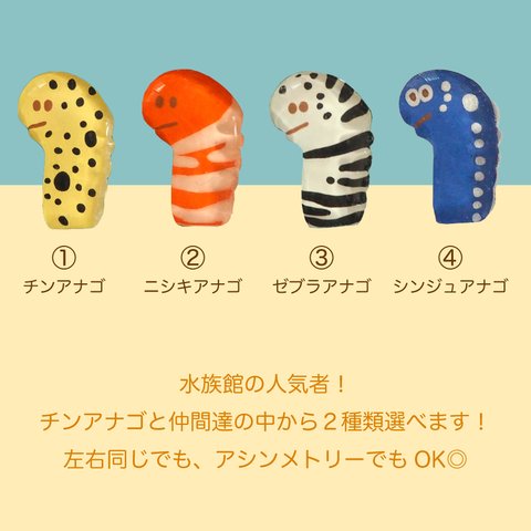 【ピアス】２つ選べる！アナゴのピアス