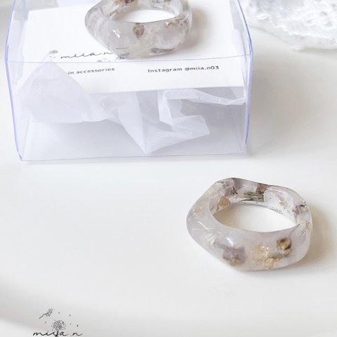 【リング】tiara ring ほうじ茶