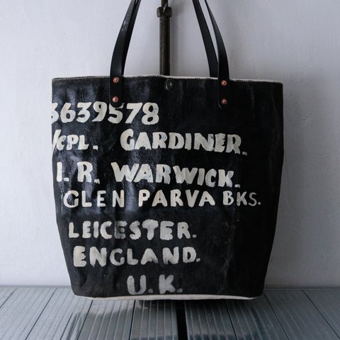 50’s イギリス軍Royal WarwickshireヴィンテージキャンバストートバッグIND1494