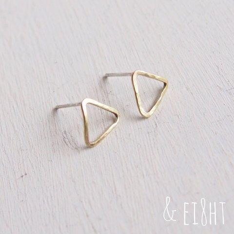 【再販】- Brass - Triangle ピアス