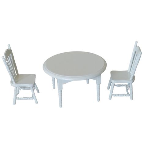 白いテーブル（白イス×2）