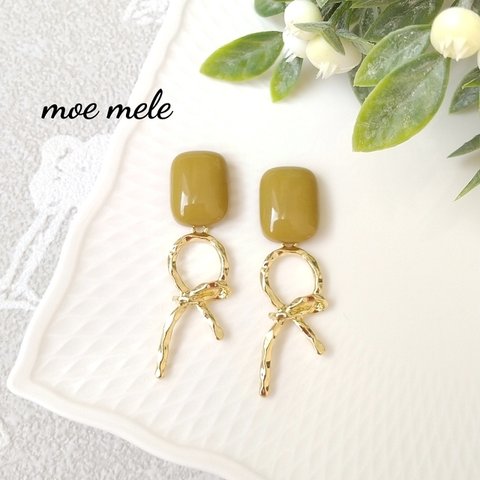 mustard × ロープリボンピアス／イヤリング