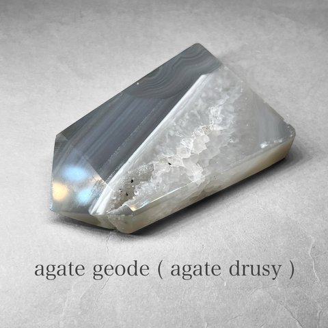 agate geode ( agate drusy ) point：treasure agate / アゲートジオード ( アゲートドゥルージー ) ポイント A