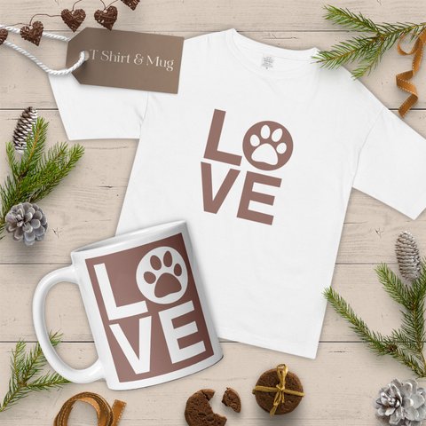 Love Paw Logo Tシャツ＆マグカップセット