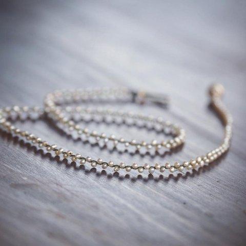 'baby pearl' braid necklace