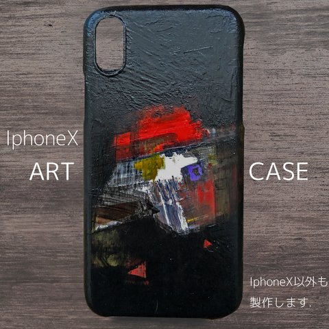 iphoneX アートケース 1点物  手描き ペイント iPhoneケース 50