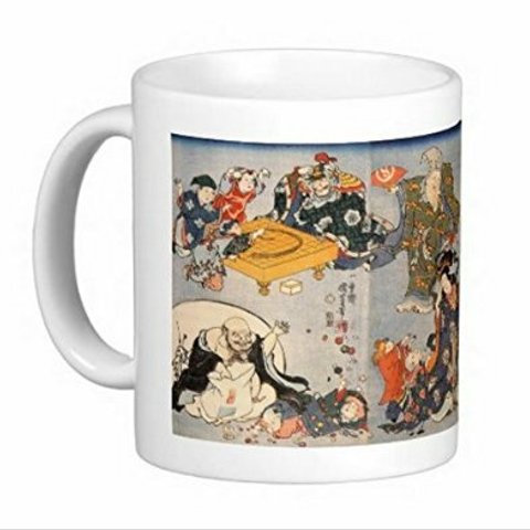 縁起が良く、福を呼ぶ！歌川国芳『 七福神 』のマグカップ：フォトマグ（浮世絵シリーズ）