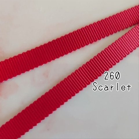 【9mm】ペタシャムリボン　[260  Scarlet]