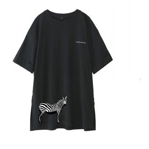 シマウマ柄デザイン　レディースTシャツ【S～4L】綿100%