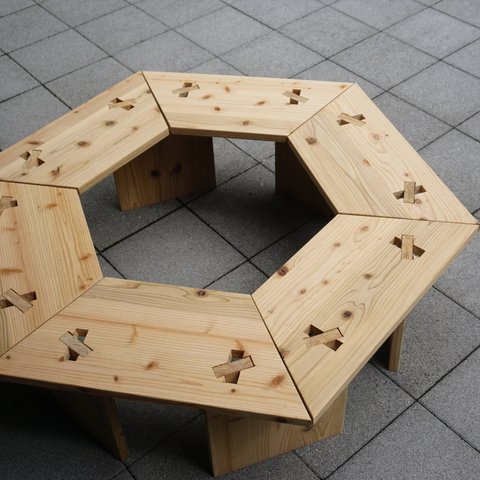 【訳あり】アウトドア テーブル 杉材 組み立て式