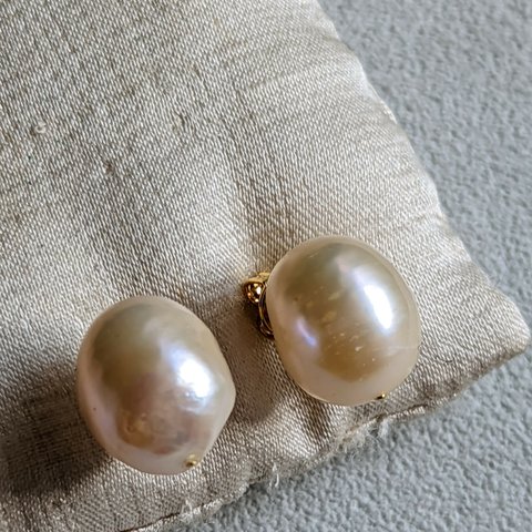 Baroque pearl 「IVORY」color, pierce&earring