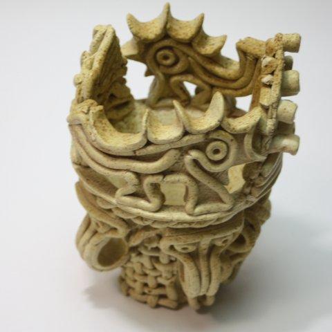 縄文土器型花器　オブジェ(縄文土器)　（L054）