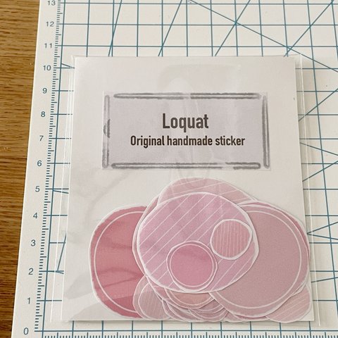 楕円形のシール　ピンク系　手帳　デコ　コラージュ
