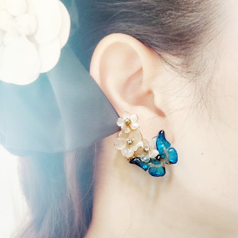 M fleur  sky butterfly mini カフセット