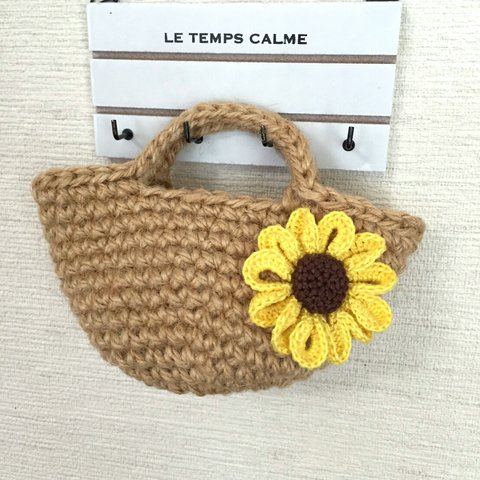 【受注製作】小物入れの ひまわりマルシェbag❤ 