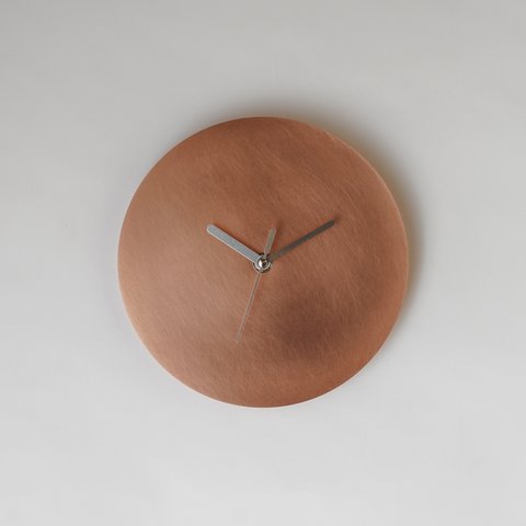  【受注製作】壁掛け時計−タイプ1/銅　minimal wall clock <DISK-type1> / copper