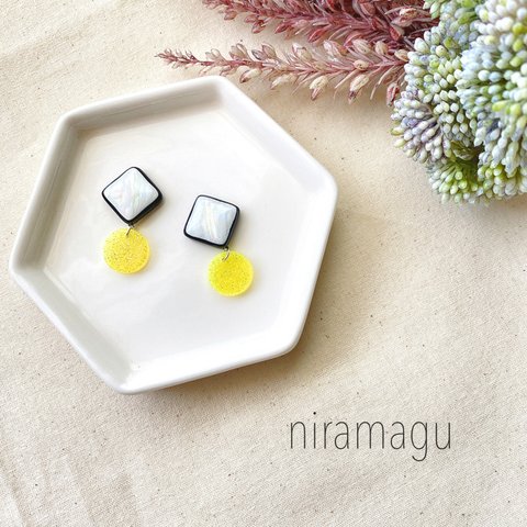 square cabochon neon plate