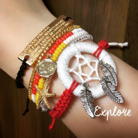 Dream Catcher Bracelet【練乳】2カラー