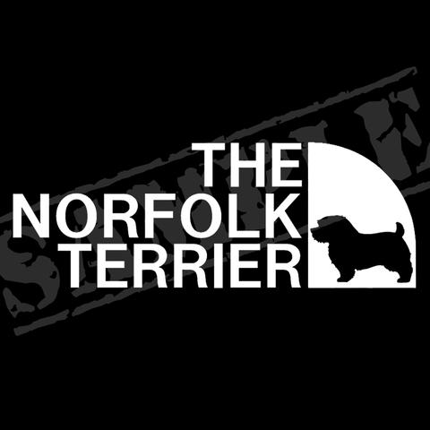 THE NORFOLK TERRIER パロディステッカー（ノーフォーク・テリア）6cm×17cm