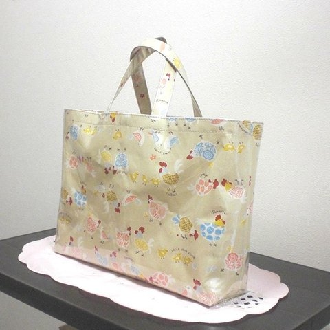 BagビニールA4／あら、素敵ね（ベージュ）