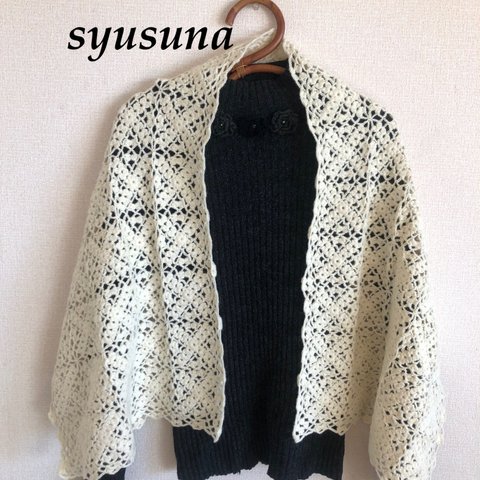 ナチュラルホワイト🧣ストール＊送料無料