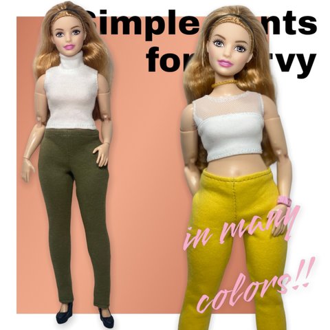 Curvy Barbie//カーヴィーバービー シンプルストレッチパンツ(レギンス)