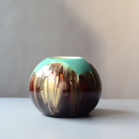 ドイツから ヴィンテージ 陶器の花瓶 花器 Art pottery フラワーポット 一輪挿し フラワーベース ミッドセンチュリー アンティーク_ig3820