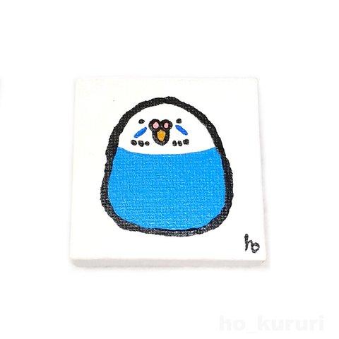 セキセイインコ ミニキャンバス 原画イラスト 5030