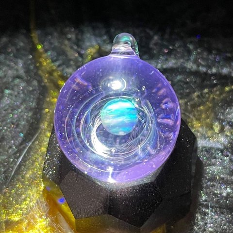 Purple orb & water opal