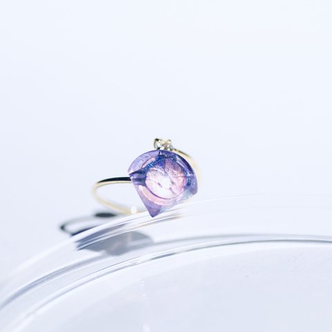 mermaid glass ring (spiral) #6