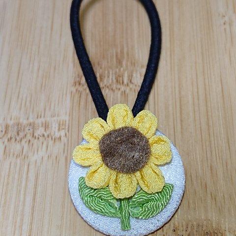 くるみボタンヘアゴム【ひまわり🌻】