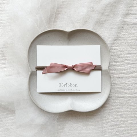 限定color‼︎PINK　𝐎𝐌𝐄𝐊𝐀𝐒𝐇𝐈 𝐜𝐨𝐥𝐥𝐞𝐜𝐭𝐢𝐨𝐧　Satin tight layered ribbon hairband
